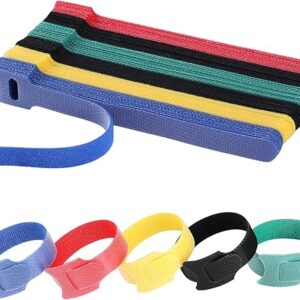 120PCS 6 Inch Cable Ties Reusable Multi-Purpose Wire Ties Cord Organizer Adjustable Cable Management 5 Colors