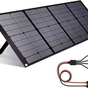 HQST 100W Portable Solar Panel for Power Station and USB Devices, Foldable Solar Panel Charger Waterproof IP65 Outdoor Camping RV Travel,Compatible with Jackery/Goal...