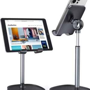 LISEN Cell Phone Stand Adjustable for iPhone Phone Holder for Desk, Office Desk Accessories Computer PC for iPhone Stand Gaming Essentials Fit Otterbox Case Phones Switch Kindle...