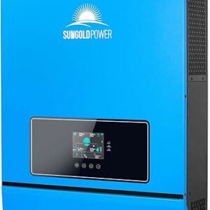 SUNGOLDPOWER 10000W 48V Solar Inverter, Built-in 2 MPPT Solar Controllers, Max 200A Battery Charging, AC Input/Output 120V/240V(setable),Pure Sine Wave Inverter(WiFi and BMS...
